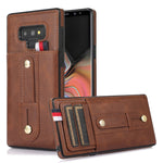 Custodia per cellulare in pelle con cavalletto da polso, For Samsung Galaxy A13 5G / 4G, For Samsung Galaxy Note9, For Samsung Galaxy Note20, For Samsung Galaxy Note20 Ultra