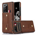 Custodia per cellulare in pelle con cavalletto da polso, For Samsung Galaxy A13 5G / 4G, For Samsung Galaxy Note9, For Samsung Galaxy Note20, For Samsung Galaxy Note20 Ultra