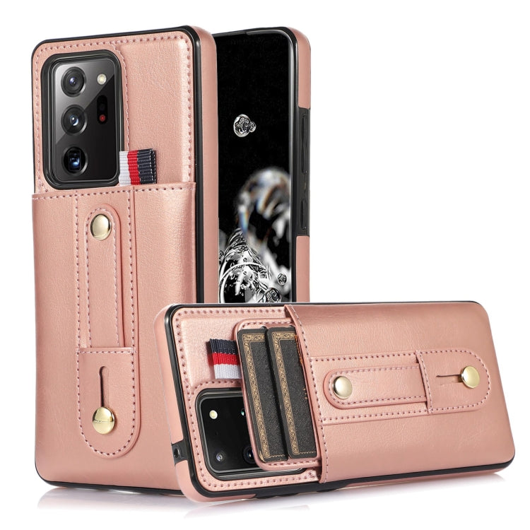 Custodia per cellulare in pelle con cavalletto da polso, For Samsung Galaxy A13 5G / 4G, For Samsung Galaxy Note9, For Samsung Galaxy Note20, For Samsung Galaxy Note20 Ultra
