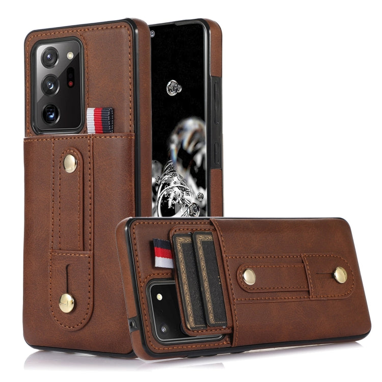 Custodia per cellulare in pelle con cavalletto da polso, For Samsung Galaxy A13 5G / 4G, For Samsung Galaxy Note9, For Samsung Galaxy Note20, For Samsung Galaxy Note20 Ultra