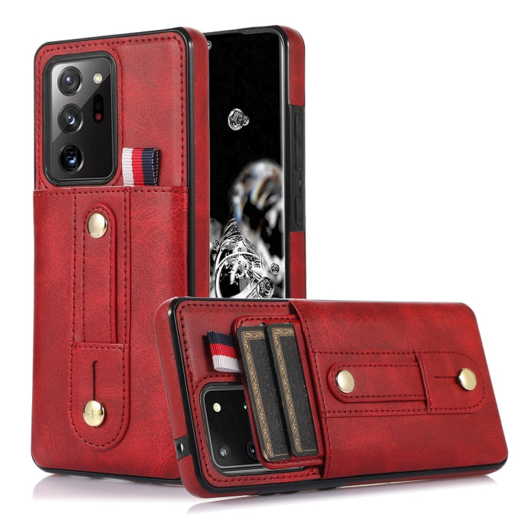 Custodia per cellulare in pelle con cavalletto da polso, For Samsung Galaxy A13 5G / 4G, For Samsung Galaxy Note9, For Samsung Galaxy Note20, For Samsung Galaxy Note20 Ultra