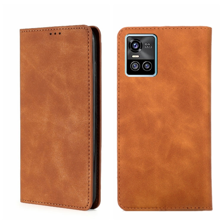 Custodia per telefono in pelle con vibrazione orizzontale magnetica Skin Feel, For vivo S10/S10 Pro, For vivo S15 5G, For vivo S15 Pro 5G, For vivo S15e 5G/T1 Snapdragon 778G