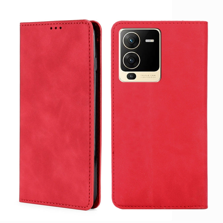 Custodia per telefono in pelle con vibrazione orizzontale magnetica Skin Feel, For vivo S10/S10 Pro, For vivo S15 5G, For vivo S15 Pro 5G, For vivo S15e 5G/T1 Snapdragon 778G