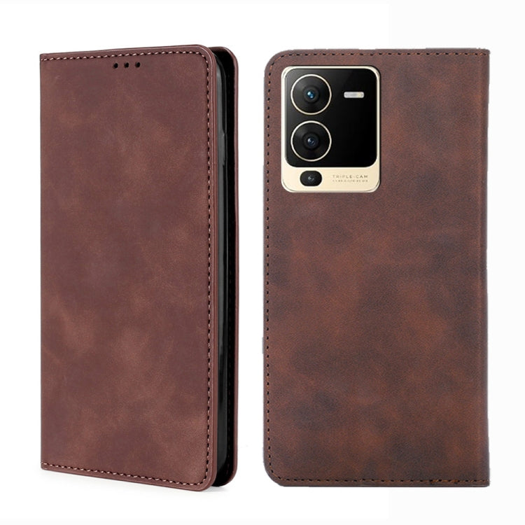 Custodia per telefono in pelle con vibrazione orizzontale magnetica Skin Feel, For vivo S10/S10 Pro, For vivo S15 5G, For vivo S15 Pro 5G, For vivo S15e 5G/T1 Snapdragon 778G