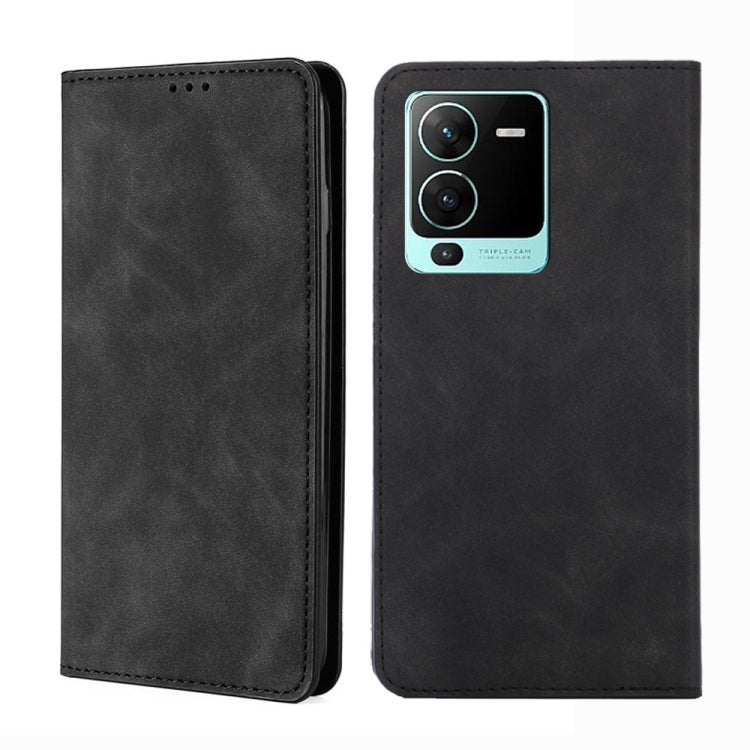 Custodia per telefono in pelle con vibrazione orizzontale magnetica Skin Feel, For vivo S10/S10 Pro, For vivo S15 5G, For vivo S15 Pro 5G, For vivo S15e 5G/T1 Snapdragon 778G