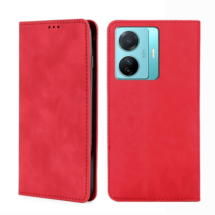 Custodia per telefono in pelle con vibrazione orizzontale magnetica Skin Feel, For vivo S10/S10 Pro, For vivo S15 5G, For vivo S15 Pro 5G, For vivo S15e 5G/T1 Snapdragon 778G