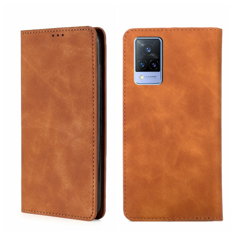 Custodia per telefono in pelle con vibrazione orizzontale magnetica Skin Feel, For vivo V21 4G/5G, For vivo V21e 4G/Y73 2021, For vivo X60 Pro Overseas Version / X60 5G Curved Surface Version, For vivo X70