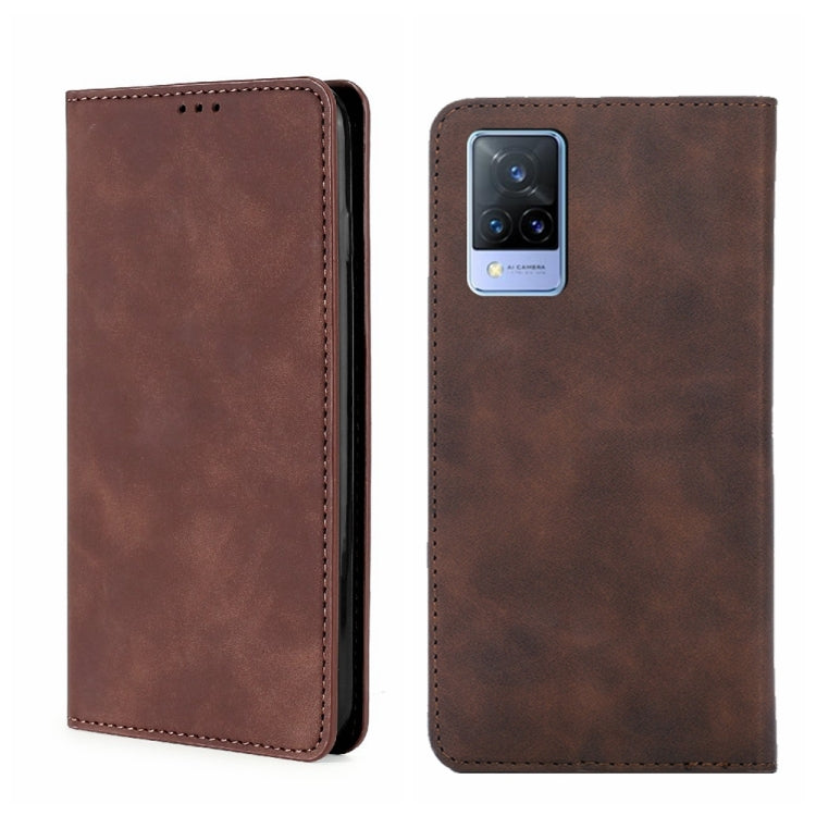 Custodia per telefono in pelle con vibrazione orizzontale magnetica Skin Feel, For vivo V21 4G/5G, For vivo V21e 4G/Y73 2021, For vivo X60 Pro Overseas Version / X60 5G Curved Surface Version, For vivo X70