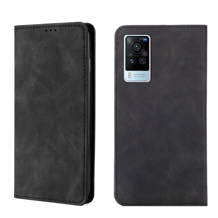 Custodia per telefono in pelle con vibrazione orizzontale magnetica Skin Feel, For vivo V21 4G/5G, For vivo V21e 4G/Y73 2021, For vivo X60 Pro Overseas Version / X60 5G Curved Surface Version, For vivo X70