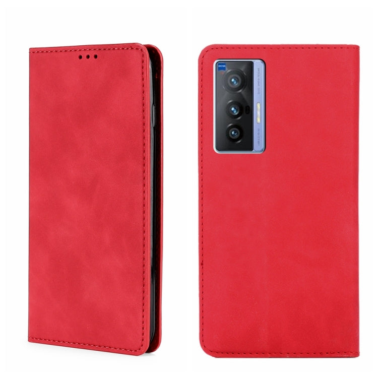 Custodia per telefono in pelle con vibrazione orizzontale magnetica Skin Feel, For vivo V21 4G/5G, For vivo V21e 4G/Y73 2021, For vivo X60 Pro Overseas Version / X60 5G Curved Surface Version, For vivo X70