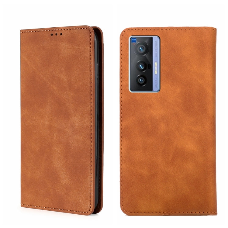 Custodia per telefono in pelle con vibrazione orizzontale magnetica Skin Feel, For vivo V21 4G/5G, For vivo V21e 4G/Y73 2021, For vivo X60 Pro Overseas Version / X60 5G Curved Surface Version, For vivo X70