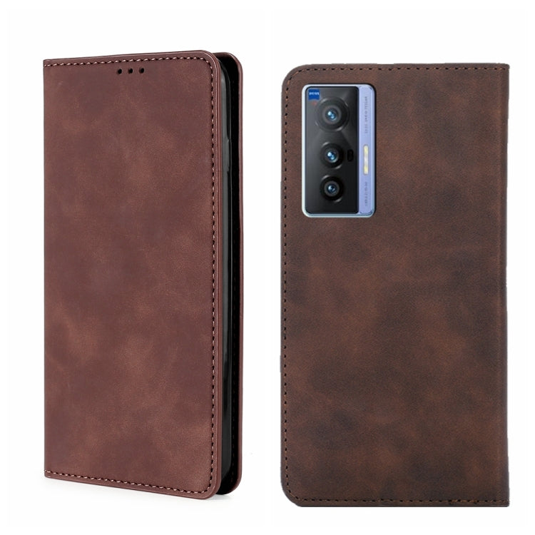 Custodia per telefono in pelle con vibrazione orizzontale magnetica Skin Feel, For vivo V21 4G/5G, For vivo V21e 4G/Y73 2021, For vivo X60 Pro Overseas Version / X60 5G Curved Surface Version, For vivo X70