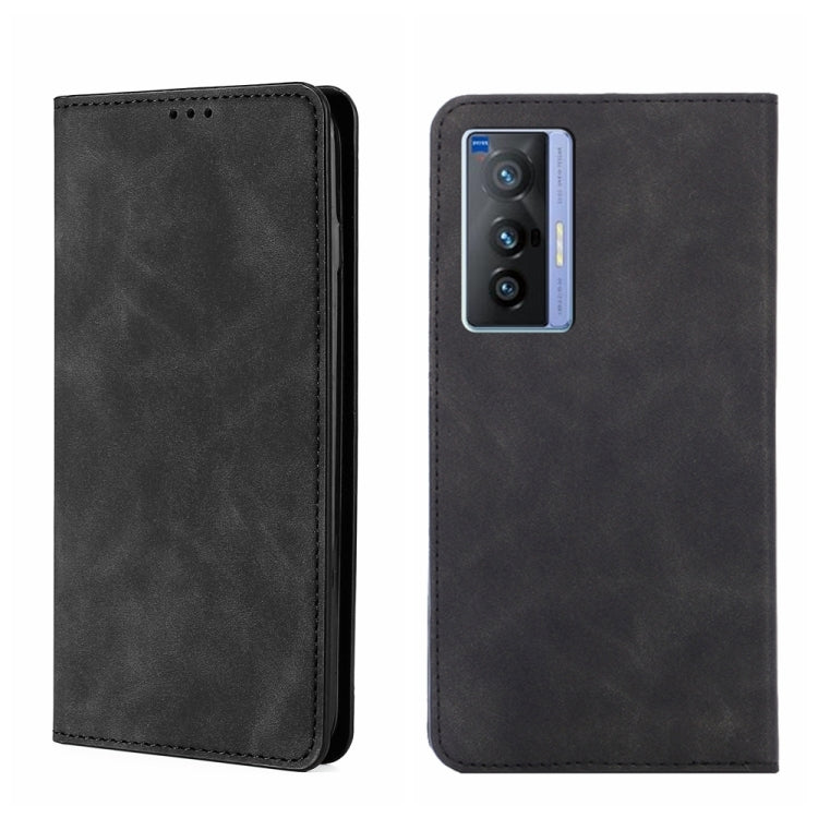Custodia per telefono in pelle con vibrazione orizzontale magnetica Skin Feel, For vivo V21 4G/5G, For vivo V21e 4G/Y73 2021, For vivo X60 Pro Overseas Version / X60 5G Curved Surface Version, For vivo X70