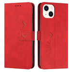 Custodia portafoglio in pelle con motivo cuore per iPhone 12 e 13