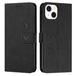 Custodia portafoglio in pelle con motivo cuore per iPhone 12 e 13