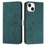 Custodia portafoglio in pelle con motivo cuore per iPhone 12 e 13