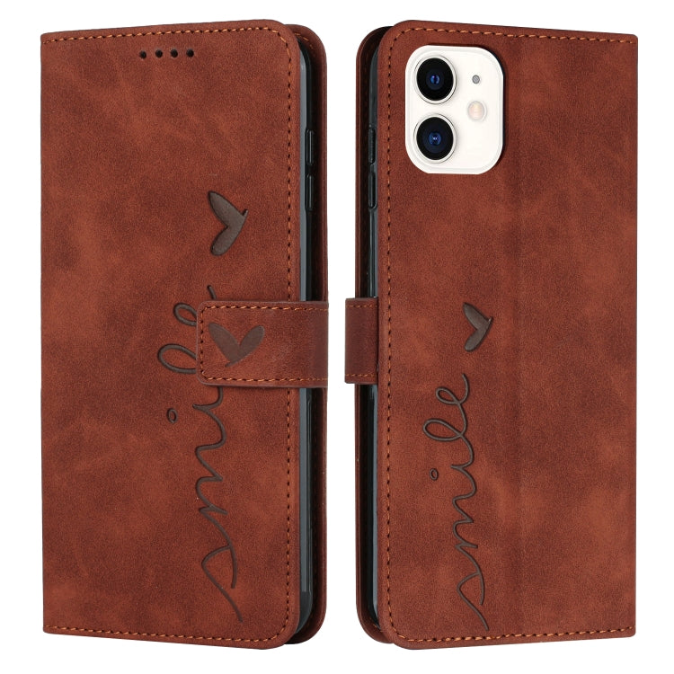Custodia portafoglio in pelle con motivo cuore per iPhone