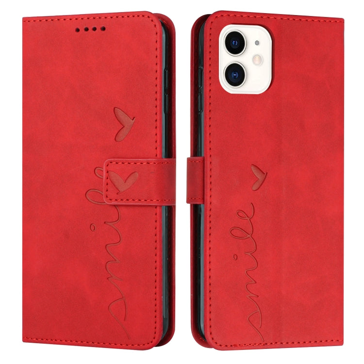 Custodia portafoglio in pelle con motivo cuore per iPhone