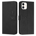Custodia portafoglio in pelle con motivo cuore per iPhone