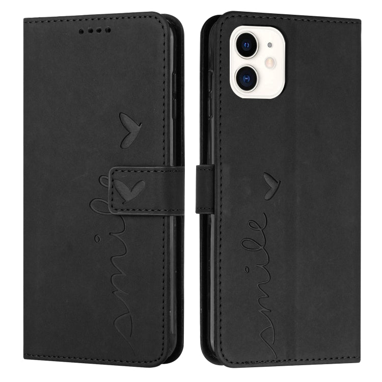 Custodia portafoglio in pelle con motivo cuore per iPhone