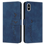 Custodia portafoglio in pelle con motivo cuore per iPhone