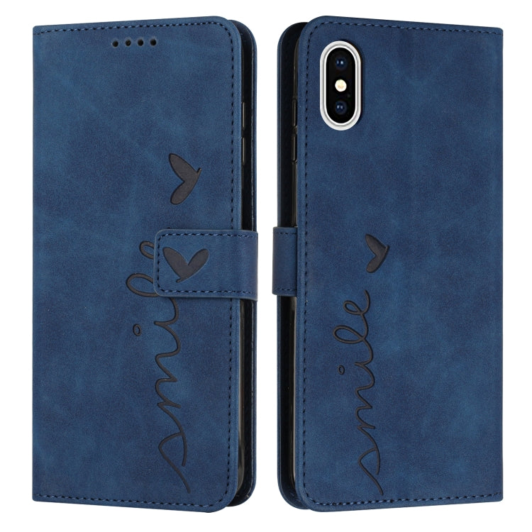 Custodia portafoglio in pelle con motivo cuore per iPhone