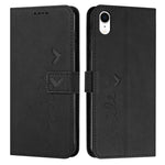 Custodia portafoglio in pelle con motivo cuore per iPhone