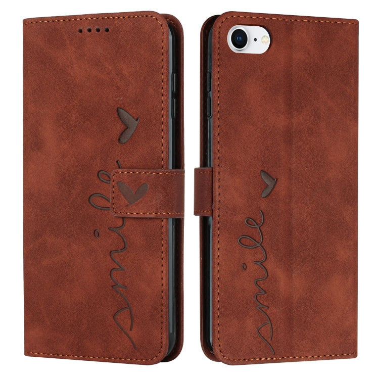 Custodia portafoglio in pelle con motivo cuore per iPhone