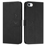 Custodia portafoglio in pelle con motivo cuore per iPhone