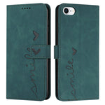 Custodia portafoglio in pelle con motivo cuore per iPhone