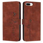 Custodia per telefono in pelle con motivo a cuore Skin Feel, For iPhone 8 Plus / 7 Plus / 6 Plus