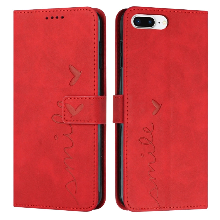 Custodia portafoglio in pelle con motivo cuore per iPhone Plus