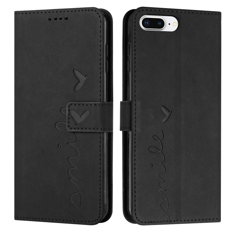 Custodia portafoglio in pelle con motivo cuore per iPhone Plus