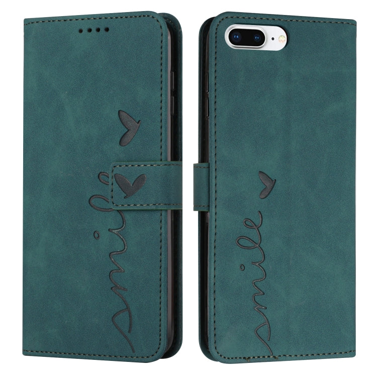 Custodia portafoglio in pelle con motivo cuore per iPhone Plus