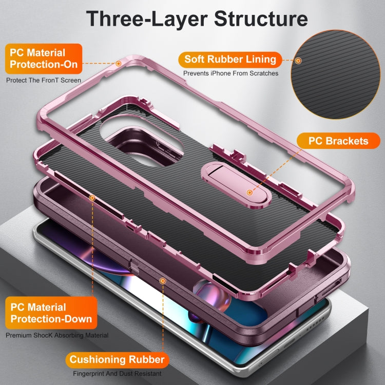 Custodia per telefono con supporto robusto 3 in 1, For Motorola Edge 30 Pro, For Samsung Galaxy A53