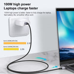 Cavo USB-C Type-C 10 Gbps ricarica 100W 50cm-2m