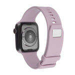 Cinturino in silicone con fibbia quadrata per Apple Watch Series, 7 41mm / 6&SE&5&4 40mm / 3&2&1 38mm, 7 45mm / 6&SE&5&4 44mm / 3&2&1 42mm