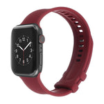 Cinturino in silicone con fibbia quadrata per Apple Watch Series, 7 41mm / 6&SE&5&4 40mm / 3&2&1 38mm, 7 45mm / 6&SE&5&4 44mm / 3&2&1 42mm