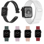 Cinturino in silicone con fibbia quadrata per Apple Watch Series, 7 41mm / 6&SE&5&4 40mm / 3&2&1 38mm, 7 45mm / 6&SE&5&4 44mm / 3&2&1 42mm