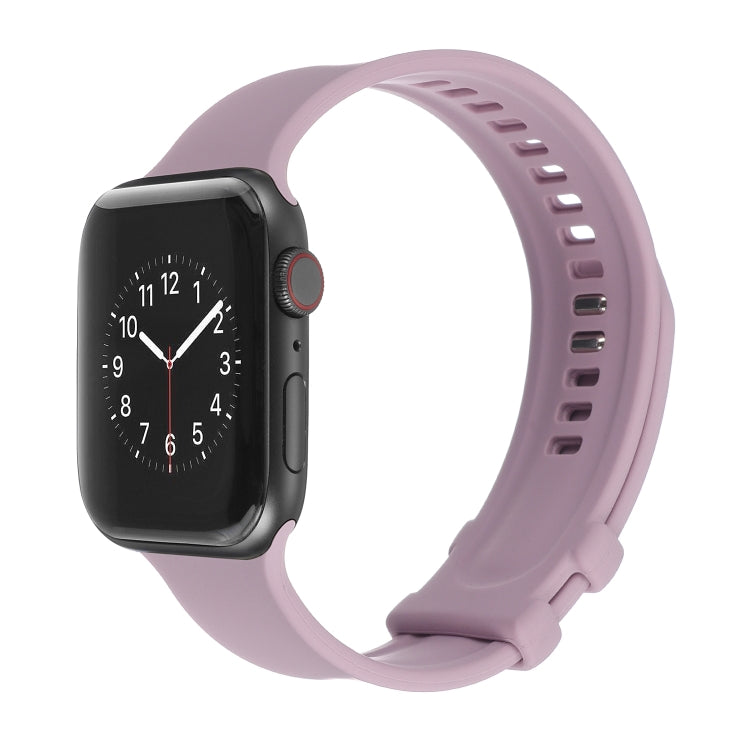 Cinturino in silicone con fibbia quadrata per Apple Watch Series, 7 41mm / 6&SE&5&4 40mm / 3&2&1 38mm, 7 45mm / 6&SE&5&4 44mm / 3&2&1 42mm