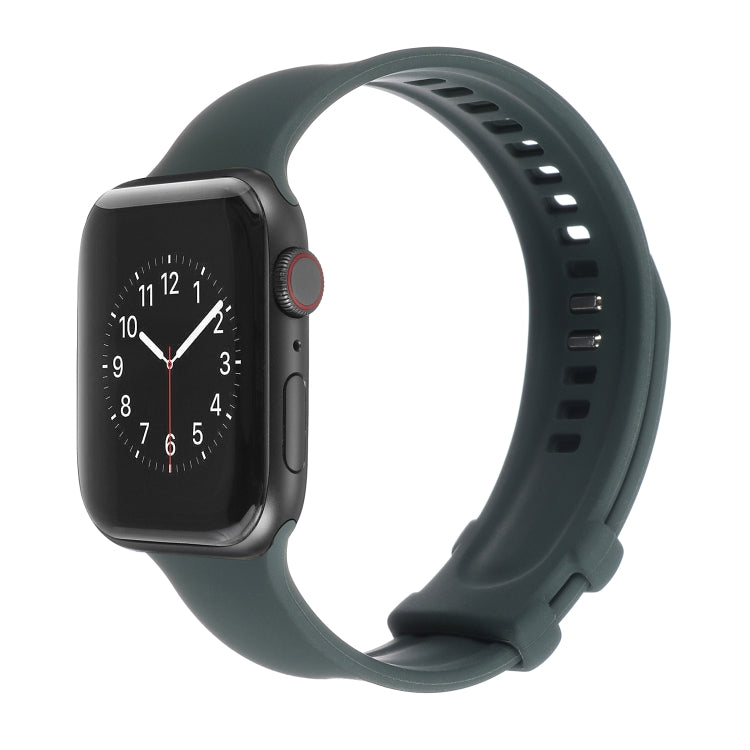 Cinturino in silicone con fibbia quadrata per Apple Watch Series, 7 41mm / 6&SE&5&4 40mm / 3&2&1 38mm, 7 45mm / 6&SE&5&4 44mm / 3&2&1 42mm