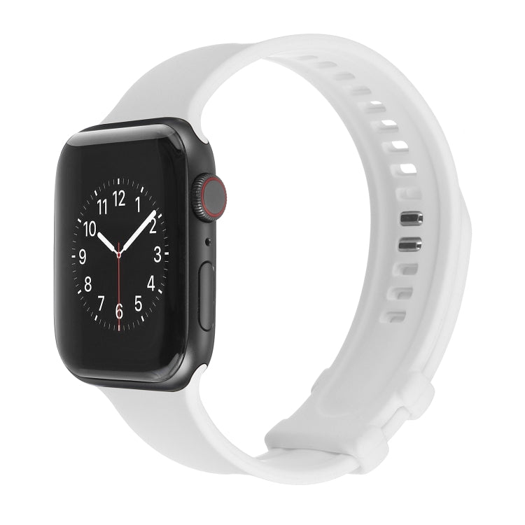 Cinturino in silicone con fibbia quadrata per Apple Watch Series, 7 41mm / 6&SE&5&4 40mm / 3&2&1 38mm, 7 45mm / 6&SE&5&4 44mm / 3&2&1 42mm