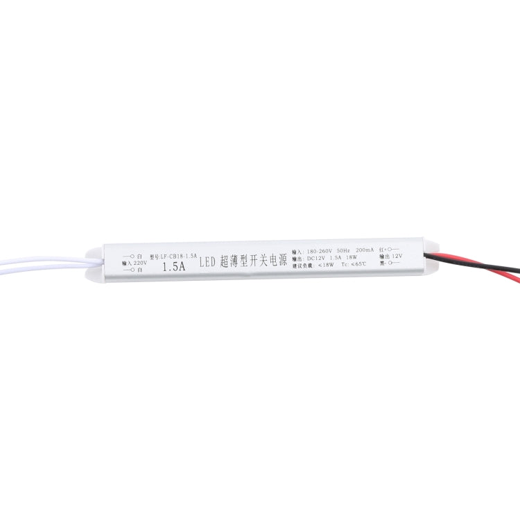 Alimentatore switching a LED a striscia lunga, DC12V 1.5A 18W, DC12V 2A 24W, DC24V 1A 24W, DC12V 3A 36W, DC24V 1.5A 36W, DC12V 4A 48W, DC24V 2A 48W, DC12V 5A 60W, DC24V 2.5A 60W, DC12V 6A 72W, DC24V 3A 72W