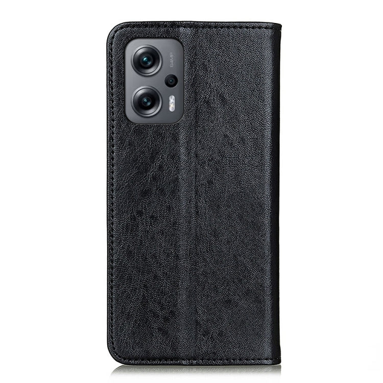 Custodia per telefono in pelle con struttura magnetica retrò Crazy Horse, For Xiaomi Redmi Note 11T Pro 5G / Note 11T Pro+ 5G China / Poco X4 GT 5G