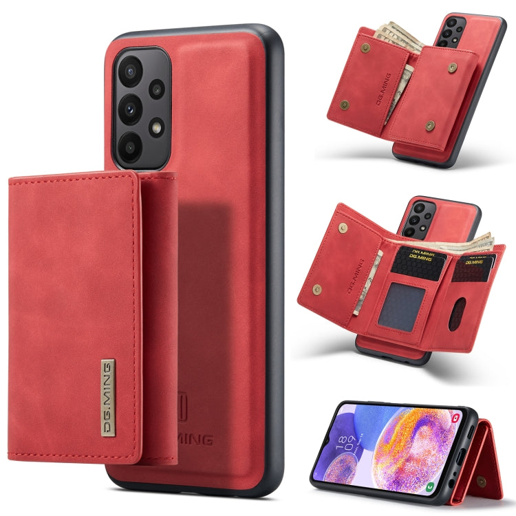 DG.MING M1 Series 3-Fold Multi Card Portafoglio + custodia magnetica per telefono, For Samsung Galaxy A23 5G