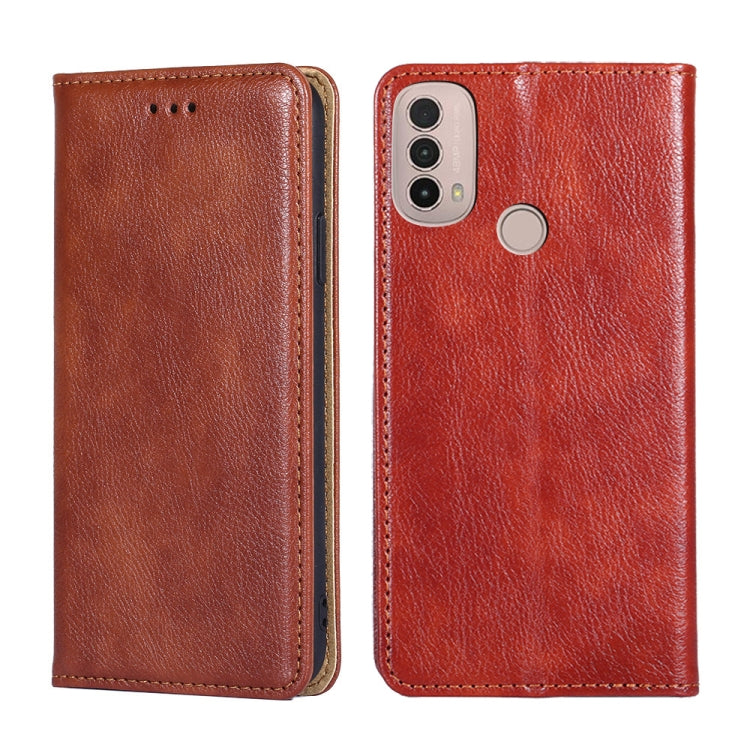 Custodia per telefono in pelle magnetica tinta unita lucida olio, For Motorola Moto G52 4G / G82 5G, For Motorola Moto G52j 5G, For Motorola Moto E20, For Motorola Moto E40