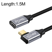 Cavo di prolunga per la trasmissione dei dati di ricarica del gomito da femmina a maschio USB-C / Type-C da 10 Gbps, 1.5m, 2m, 3m