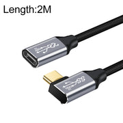 Cavo di prolunga per la trasmissione dei dati di ricarica del gomito da femmina a maschio USB-C / Type-C da 10 Gbps, 1.5m, 2m, 3m