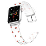 Cinturino trasparente con fibbia quadrata per Apple Watch Series, 7 41mm / 6&SE&5&4 40mm / 3&2&1 38mm, 7 45mm / 6&SE&5&4 44mm / 3&2&1 42mm