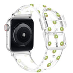 Cinturino trasparente con fibbia quadrata per Apple Watch Series, 7 41mm / 6&SE&5&4 40mm / 3&2&1 38mm, 7 45mm / 6&SE&5&4 44mm / 3&2&1 42mm